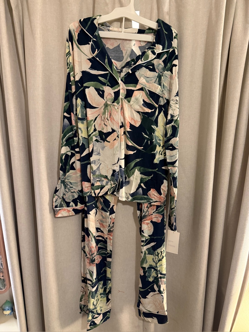 Brand New Target Stars Above Floral Long Sleeve Pajama Set L